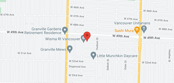 map of 1377 W 50TH AVENUE